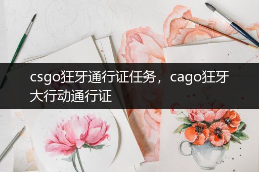 csgo狂牙通行证任务，cago狂牙大行动通行证