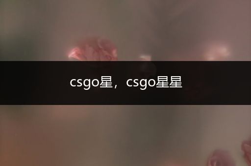 csgo星，csgo星星