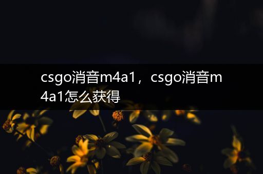 csgo消音m4a1，csgo消音m4a1怎么获得