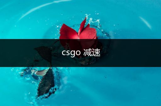 csgo 减速