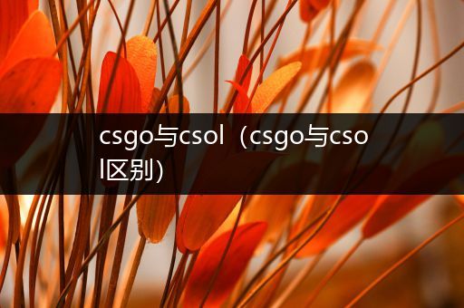 csgo与csol（csgo与csol区别）