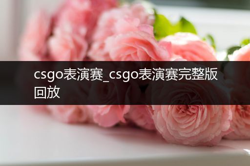 csgo表演赛_csgo表演赛完整版回放