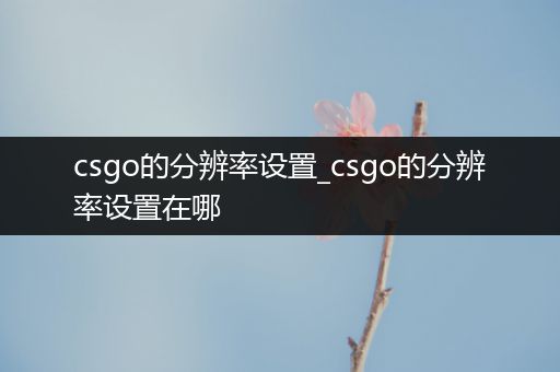 csgo的分辨率设置_csgo的分辨率设置在哪