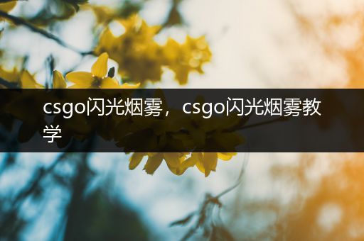 csgo闪光烟雾，csgo闪光烟雾教学