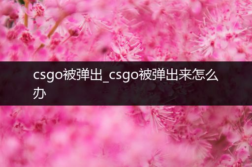 csgo被弹出_csgo被弹出来怎么办