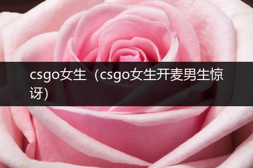 csgo女生（csgo女生开麦男生惊讶）