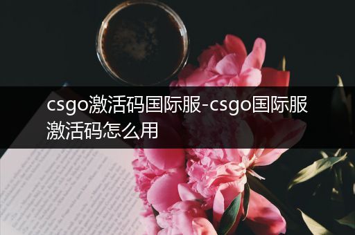 csgo激活码国际服-csgo国际服激活码怎么用