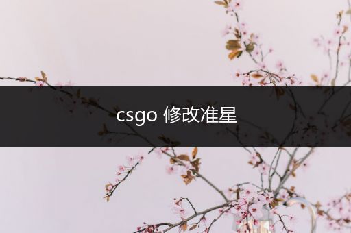 csgo 修改准星