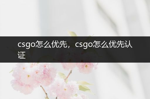 csgo怎么优先，csgo怎么优先认证