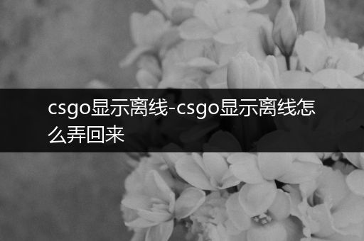 csgo显示离线-csgo显示离线怎么弄回来