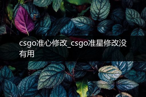 csgo准心修改_csgo准星修改没有用