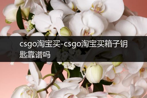 csgo淘宝买-csgo淘宝买箱子钥匙靠谱吗