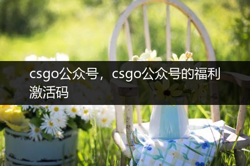 csgo公众号，csgo公众号的福利激活码