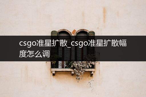 csgo准星扩散_csgo准星扩散幅度怎么调