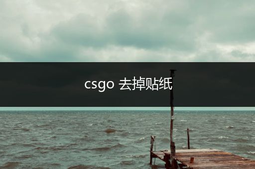 csgo 去掉贴纸