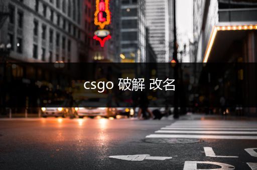 csgo 破解 改名