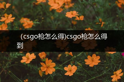 （csgo枪怎么得)csgo枪怎么得到