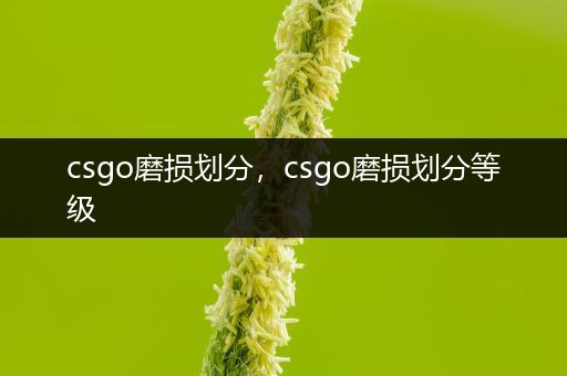 csgo磨损划分，csgo磨损划分等级