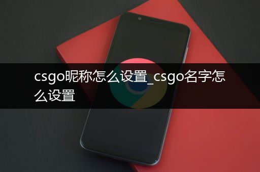 csgo昵称怎么设置_csgo名字怎么设置