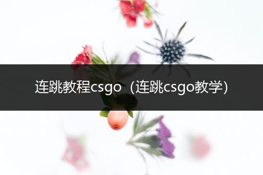 连跳教程csgo（连跳csgo教学）