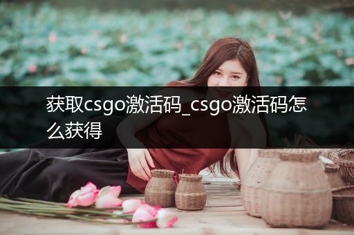 获取csgo激活码_csgo激活码怎么获得