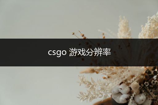 csgo 游戏分辨率