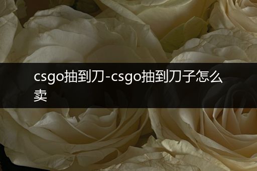 csgo抽到刀-csgo抽到刀子怎么卖