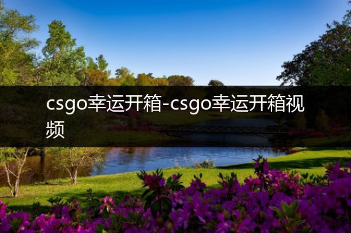 csgo幸运开箱-csgo幸运开箱视频