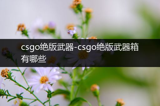 csgo绝版武器-csgo绝版武器箱有哪些