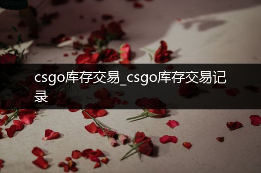 csgo库存交易_csgo库存交易记录