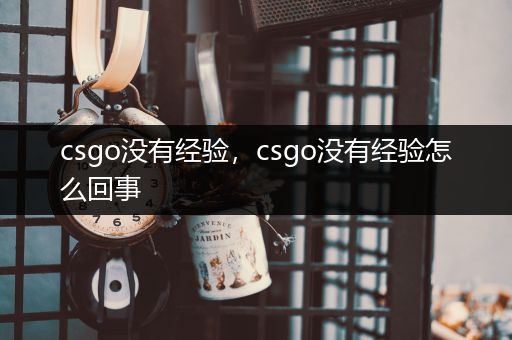 csgo没有经验，csgo没有经验怎么回事