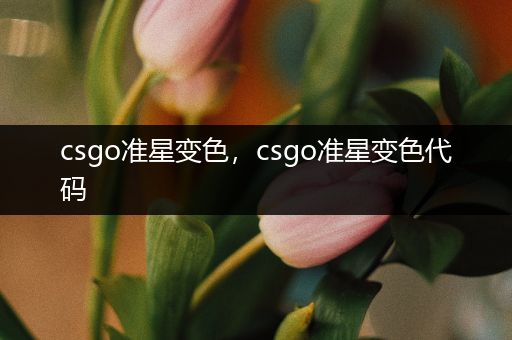 csgo准星变色，csgo准星变色代码