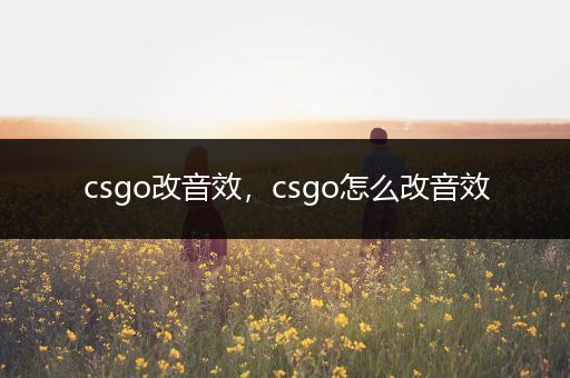 csgo改音效，csgo怎么改音效