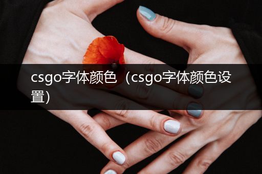 csgo字体颜色（csgo字体颜色设置）