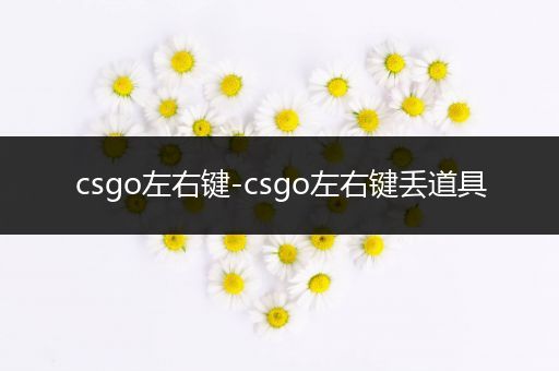 csgo左右键-csgo左右键丢道具